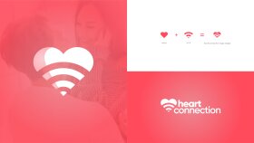 HeartConnection Yaratıcı Logo Tasarım Örneği