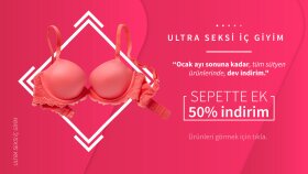 İç giyim sitesi için banner