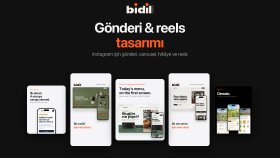 işletmeniz için gönderi ve reels tasarlarım