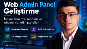 API entegreli web yönetim paneli geliştiririm