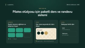Pilates stüdyosu için paketli ders ve randevu sistemi