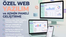 web sitenize özel modern admin paneli tasarlarım