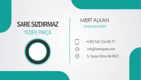 Sare Sızdırmaz Yedek Parça Kartvizit