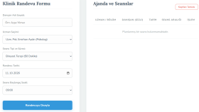 klinik ve doktorlar için şık randevu web sitesi tasarlarım