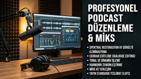 podcastlerinizi düzenleyerek yayına hazır hale getiririm