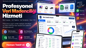 ihtiyacınıza özel veri madenciliği yapabilirim