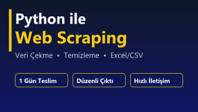 Python ile web scraping ve veri toplama botu yazarım