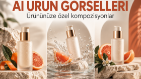 ürününüze özel AI destekli reklam görselleri hazırlarım