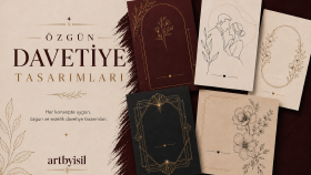 modern ve estetik davetiye tasarımları yaparım