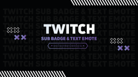 Twitch kanalınız için sub badge ve text emote yapabilirim