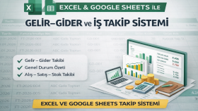 işletmeler için Excel Google Sheets iş takip sistemi kurarım