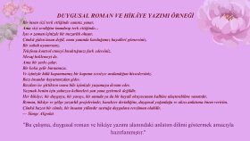Duygusal Roman ve Hikâye Yazımı Örneği