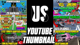 oyun videolarınız için dikkat çekici thumbnail tasarlıyorum