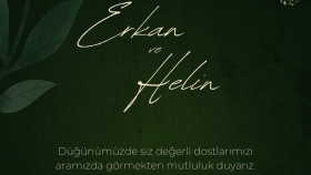 Renkli Modern Düğün Davetiyesi