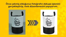 Çamaşır sepeti ürün görsel düzenleme