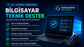 bilgisayar sorunlarınız için teknik destek sağlarım