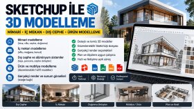 SketchUp ile 3D mimari ve ürün modelleri hazırlarım