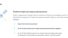 Google Play 14 günlük test sürecini sizin için yönetirim