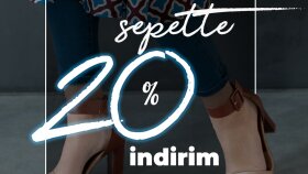 "Sepette %20 indirim" reklam kampanyası görseli.