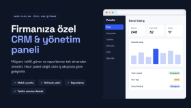 şirketinize özel CRM ve admin paneli yazılımı geliştiririm
