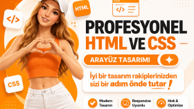 HTML ve CSS ile muhteşem websitesi arayüzler oluşturabilirim