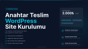 anahtar teslim kurumsal WordPress sitesi hazırlarım