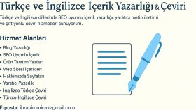 Türkçe-İngilizce Profesyonel Metin Yazarlığı ve Çeviri