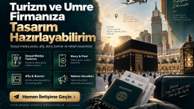 turizm ve umre firmanıza tasarım hazırlayabilirim