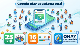 Google Play kapalı test işlemlerini yaparım