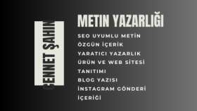 metin yazarlığı yaparım