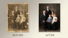 yıpranmış siyah beyaz fotoğrafları restore ediyorum