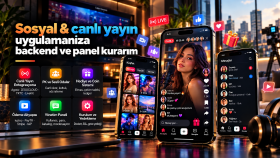 sosyal & canlı yayın uygulamanıza backend ve panel kurarım