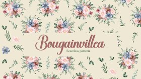 Bougainvillea Seamless pattern
