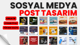 markanızın sosyal medya postlarını tasarlıyorum