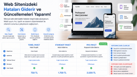 web sitenizdeki hataları giderir ve güncellerim