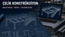 çelik konstrüksiyon imalat paftası ve metraj hazırlarım