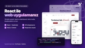 React ile yönetim paneli ve web uygulaması geliştiririm