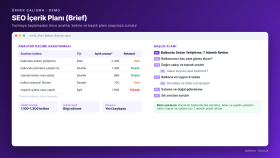 SEO İçerik Planı ve Anahtar Kelime Analizi (Demo)