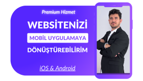 web sitenizi Android ve iOS uygulamaya (webview) çeviririm