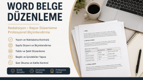 Word dosyanızı düzenler ve redaksiyon yaparım