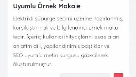 Elektrikli Süpürge Rehberi – SEO Uyumlu Örnek Makale
