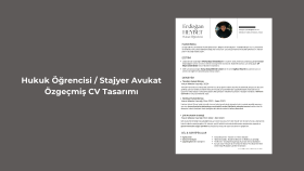 Hukuk Öğrencisi / Stajyer Avukat Özgeçmiş CV Tasarımı