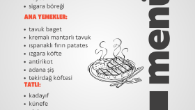 lokanta menüsü sade ve modern