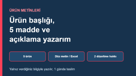 Trendyol ürün başlığı ve açıklamalarınızı yazarım