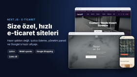 Next.js ile hızlı ve özel e-ticaret sitesi kurarım