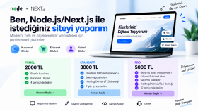 Node.js/Next.js ile istediğiniz site ve uygulamayı yaparım