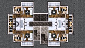 3d Kat Planı Render