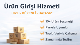 ürünlerinizin veri girişini yaparım