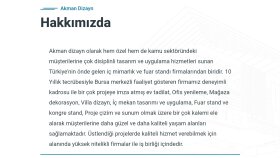 Akman Dizayn Web Sitesi Tanıtım Yazısı