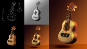 Gitar - Oyun asset tasarımı